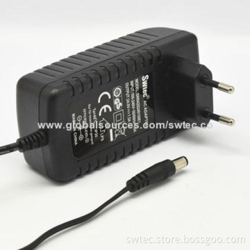 External 42W EU Plug-in Switching Power Supply, 100-240V AC, 50/60Hz, ErP, CEC Level V, MEPS IV